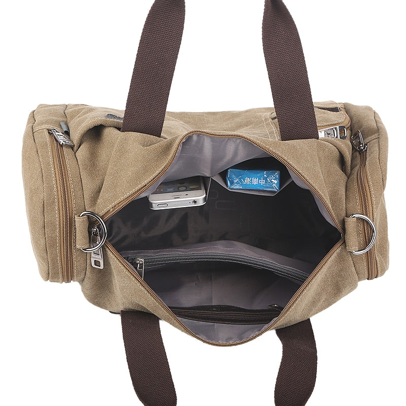 Man Canvas Messenger Bags Duffle Tote Reise Umhängetasche Hochwertige Tote Umhängetaschen Reißverschluss Reise Freizeit Handtasche