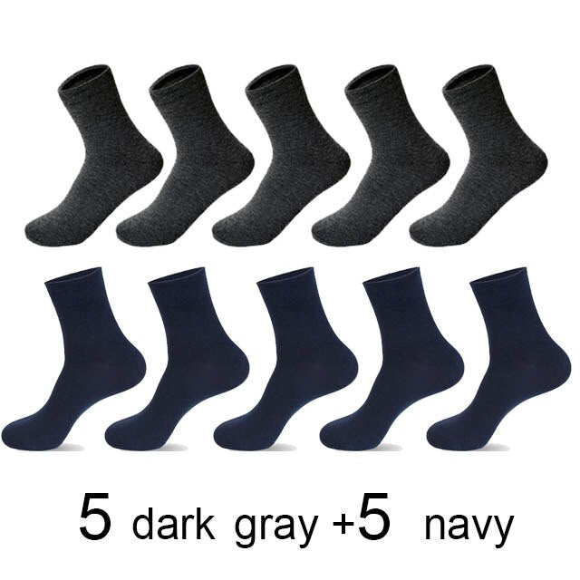 10 Paar/Los Hochwertige Herren Baumwollsocken Schwarz Business Socken Atmungsaktiv 2021 Neue Herbst Winter Männliches Geschenk Sox PLus Size40-45