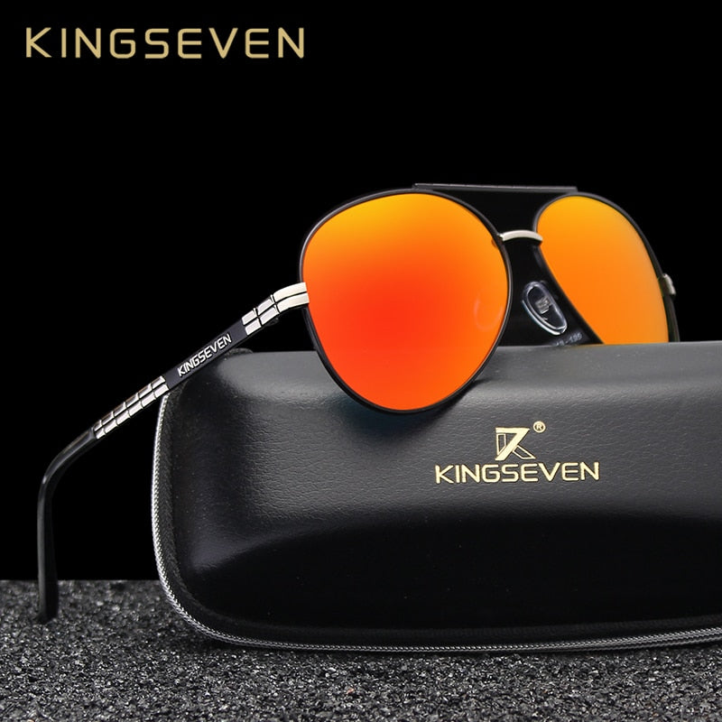 Gafas De Sol KINGSEVEN Design para hombre, gafas De sol polarizadas HD De piloto para hombre/mujer, gafas De Sol para conducir con logotipo en relieve, gafas De Sol