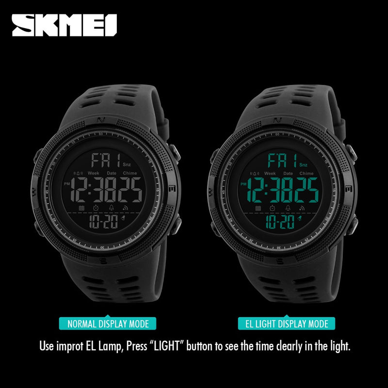 SKMEI 2021 Mode Outdoor Sport Uhr Männer Armbanduhr Uhr Multifunktions Alarm Chrono 5Bar Wasserdichte Digit Watch Reloj Hombre