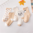 5 par/lote de calcetines de algodón para bebés, calcetines con estampado de bigote para niñas y niños, calcetines para niños pequeños de primavera y otoño, calcetines para niños de 1 a 3 años