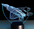 Touch Remote Control Air Plane 3D Light LED Table Lamp Optical Illusion Bulb Night Light 7 Colors Changing Mood Lamp USB Lamp