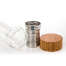 Travel Drinkware Tragbare doppelwandige Teeflasche aus Glas Tee-Ei Glasbecher Edelstahlfilter Der Teefilter