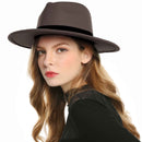 WELROG, sombreros Fedora negros y rojos para mujer, sombreros de fieltro de lana de imitación, sombrero de fieltro de Panamá, sombreros de invierno para hombre, sombreros de Jazz, sombrero Trilby para mujer