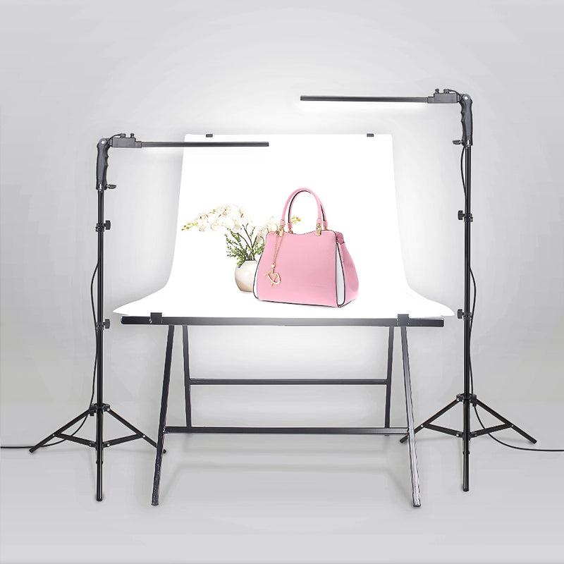 Yizhestudio 2 Packs Photography LED Studio Lighting Kit Bi-color 3200-5500K Studio kits with 2M light Stand for YouTube Portrait
