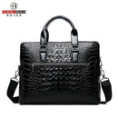 FEIDIKABOLO, maletín de cocodrilo para hombre, bolsos negros de lujo para hombre, bolsos de mensajero, bolsos de cuero PU para hombre, bolso de hombro informal de negocios