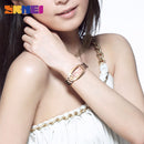 SKMEI Luxury Brand Women Watches Diamond Dial Bracelet Wristwatch For Girl Elegant Ladies Quartz Watch Female Dress Watch 1400