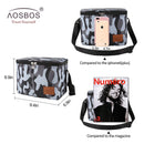 Aosbos Portable Cooler Lunch Bags Insulated Camo Thermal Lunchbox Shoulder Food Picnic Bag Cooler Tote Handbags for Men Women