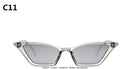 ZXWLYXGX 2020 new cat eye sunglasses women brand design retro colorful transparent colorful fashion cateye sun glasses men UV400