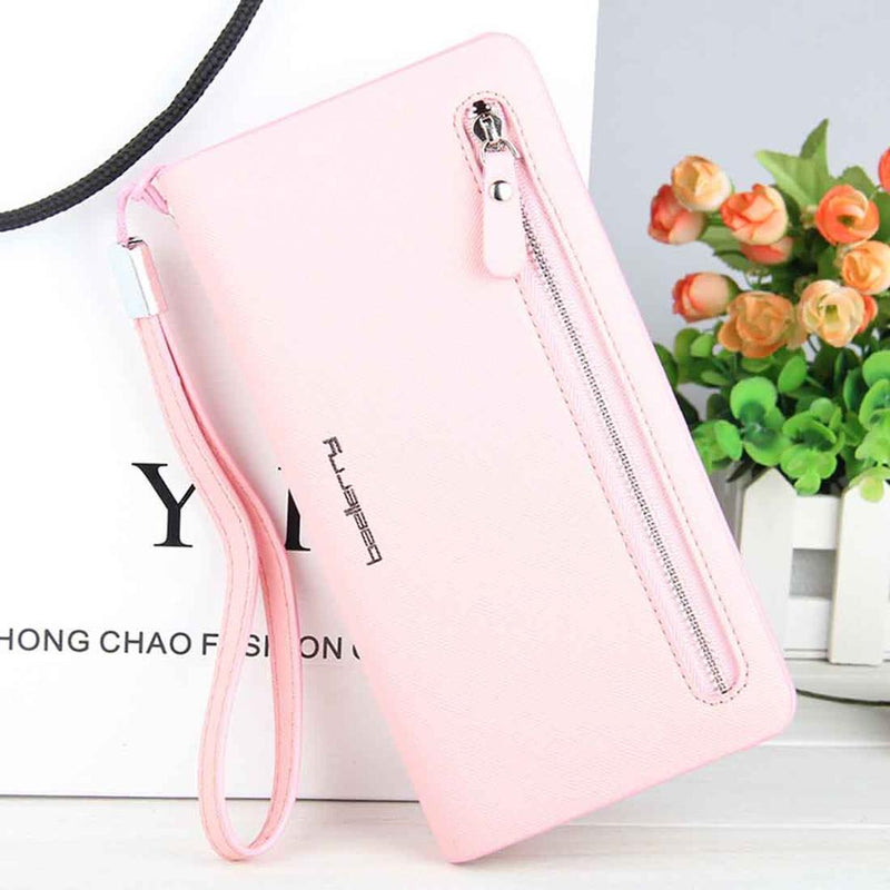 Baellerry Card holder Women Wallets Leather Long Design Quality Passport Cover Casual Women Purse Zipper Multi-function Wallet