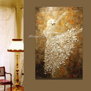 Cuadro de bailarina de Ballet Mintura pintado a mano paleta abstracta cuchillo pinturas al óleo sobre lienzo arte de pared para sala de estar decoración del hogar
