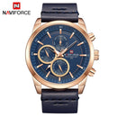 Mens Watches NAVIFORCE Top Brand Luxury Waterproof 24 hour Date Quartz Watch Man Fashion Leather Sport Wrist Watch Men Clock