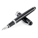 Luxury Brand Jinhao X750 Silver Stainless Steel Fountain Pen Medium 18KGP Nib School Office Name Ink Pens Gift Stationery