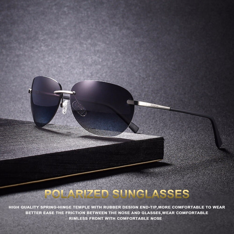 FENCHI Sonnenbrille für Herren Vintage Designer Dekorative Brille Männlich Weiblich Hochwertige Mode Retro Randlos Driving Shades