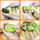 LMETJMA 3 in 1 Avocado Slicer PP Avocado Slicer and Pitter Avocado Peeler Cutter Skinner and Corer Fruit Tools KC0128