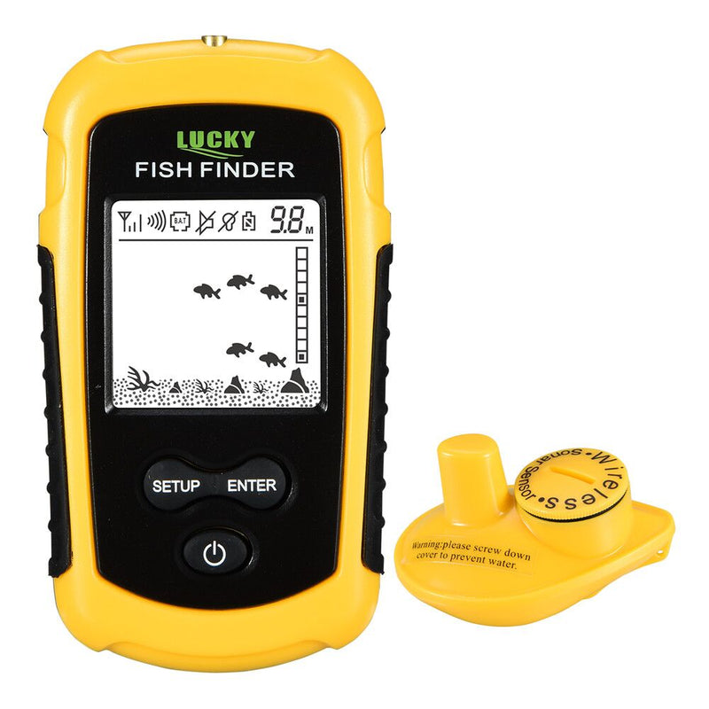 LUCKY FF1108-1 Tragbarer Fischfinder Eisfischen Sonar Echolot Alarmgeber Fishfinder 0,7-100 m Fischen Echolot