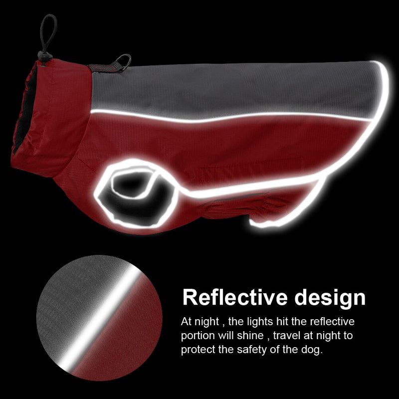 Warme Hundekleidung Haustierjacke Wasserdichte Winter-Haustierkleidung für große Hunde Reflektierende Haustierkleidung Mantel für Französische Bulldogge