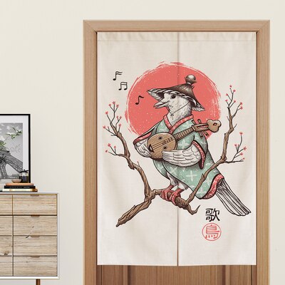 Japanese Style kitchen door curtain fabric screen bedroom restaurant toilet decorative hanging curtain