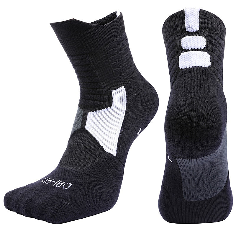 High Quality New Men Outdoor Sports Elite Basketball Socks Men Cycling Socks Compression Socks Cotton Towel Bottom Men&