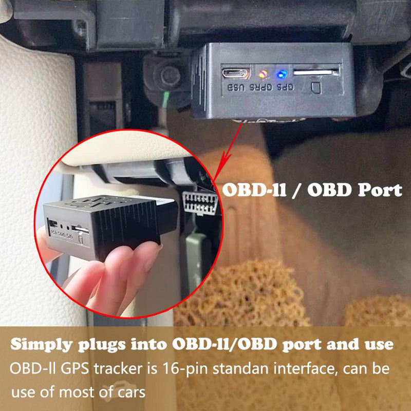 OBD II GPS Tracker 16PIN OBD Plug Play Car GSM OBD2 Dispositivo de seguimiento Localizador GPS OBDII con software en línea IOS Andriod APP