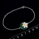 Lotus Fun Real 925 Sterling Silver Natural Stones Creative Handmade Fine Jewelry Lotus Whispers Bracelet for Women Brincos