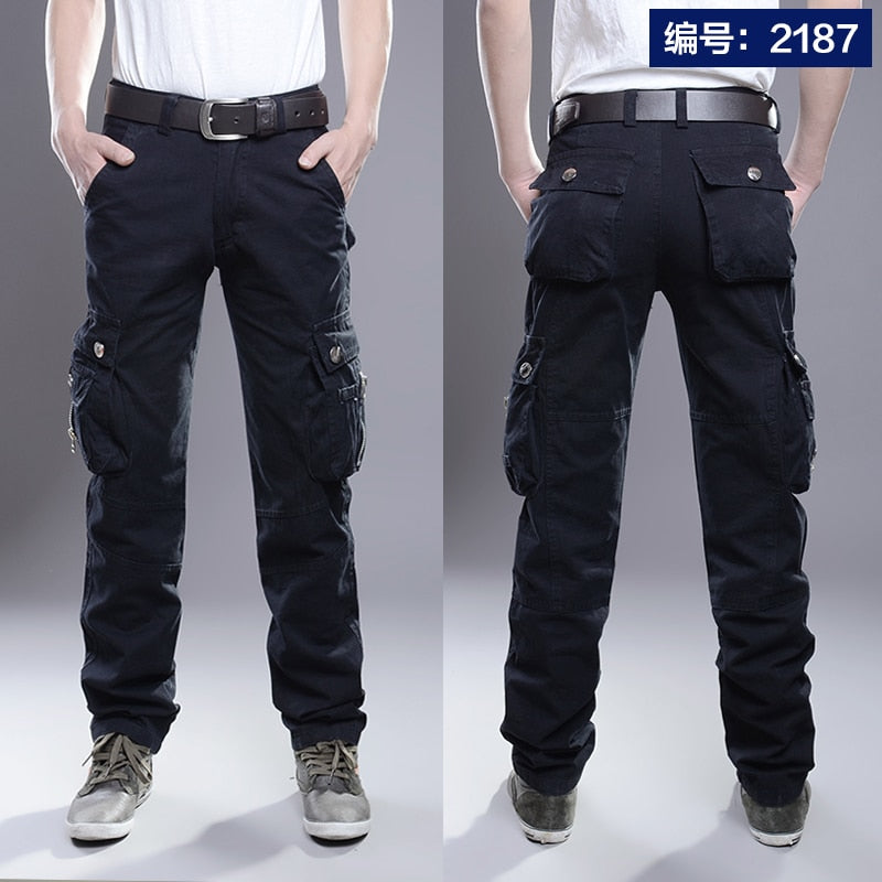 Cargo Pants Men Combat SWAT Army Military Pants Cotton Many Pockets Stretch Flexible Man Casual Trousers  Plus Size 28- 38 40