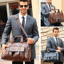 Maletín de cuero negro para hombre, bolso de negocios, bolsos de mensajero, bolso de hombro Vintage para hombre, bolsos de viaje grandes para ordenador portátil, oferta XA177ZC