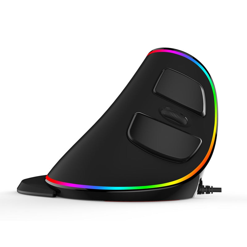 Delux Ergonomics Vertical Gaming Wired Mouse RGB / Color único / Inalámbrico 6 Botones 4000 DPI Ratón óptico RGB Inalámbrico Mano derecha