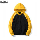 BOLUBAO Brand Streetwear Patchwork Hoodie Men Hip Hop Hooded Solid Slim Fit Casual Hoody Male Hoodies Sweatshirts