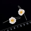 Lotus Fun Real 925 Sterling Silver 18K Gold Handmade Fine Jewelry Cute Blooming Poppies Flower Dangle Earrings for Women Brincos