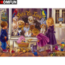 HOMFUN Full Square/Round Drill 5D DIY Diamond Painting "Child cartoon bear" Embroidery Cross Stitch 5D Home Decor Gift A17946