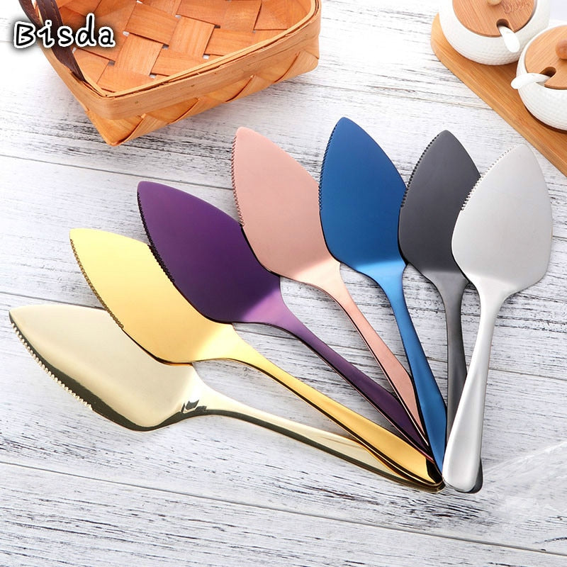 Stainless Steel Cake Shovel Serving Knife and Cake Fork Set Baking Tool for Pie Pizza Server Kitchenware Baking &amp; Pastry Spatula