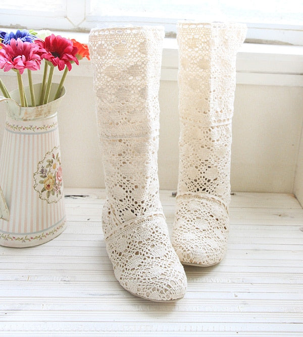 Crochet summer boots boots 2019 new shoes lace hollow crochet boots XL hollow fashion women&