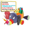 Baby Toys 0 6 12 Months Plush Elephant Educational Toys for Baby Boys 1 Year to Hang in Bed Stroller