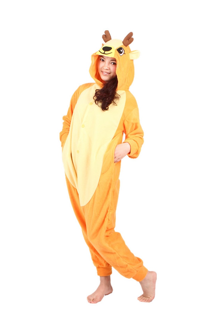 New Adult Animal Crab Panda Sika Cosplay Pajamas Onesie Sleepwear Costume