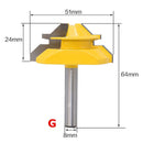 45 Degree Lock Miter Router Bit 6.35mm/8mm/12.7mm Shank Wood Tenon Milling Cutters For MDF Plywood Carpenter Woodworking Tools