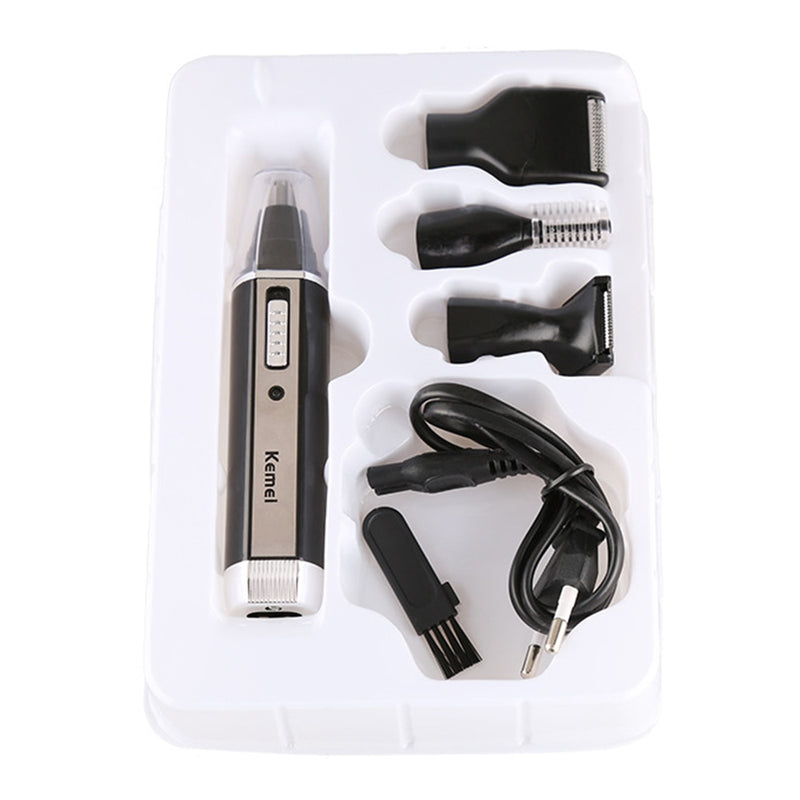 4 in 1 Professional Electric Rechargeable Nose and Ear Hair Trimmer Shaver Temple Cut Personal Care Tools For Men