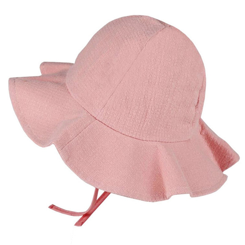 Summer Baby Bucket Cap Kids Children Floral Panama Hat Outdoor Beach Sun Caps Lovely Lace Princess Brim Kids Hats Caps
