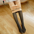 Black Imitation skin Women Tights Winter Pantyhose Transparent Elastic Sexy Tights Warm Thick Pantyhose for Girls Stockings 074
