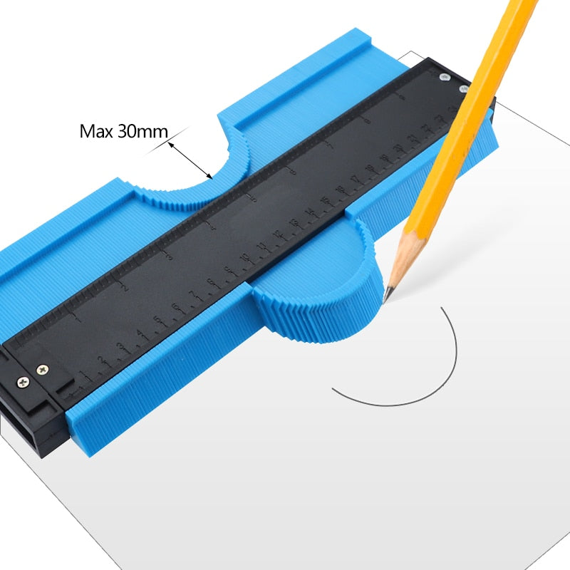 Contour Gauge 5/10inch Profile Copy Gauge Ruler Metric Inch Marking Gauge Shape Duplicator Tiling Laminate Tiles Measuring Tools