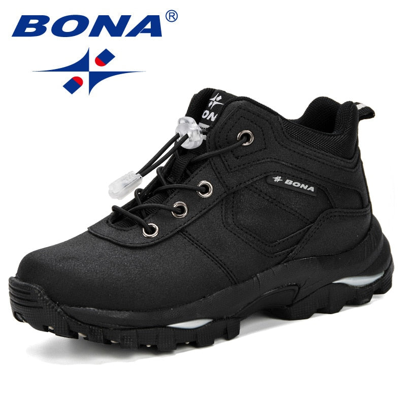 BONA Boys Girls Fashion Sneakers Children School Sport Trainers Synthetic Leather Kid Casual Skate Stylish Designer Shoes Comfy