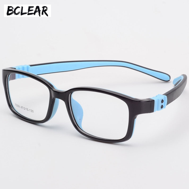 BCLEAR TR90 Silicone Glasses Children Flexible Protective Kids Glasses Diopter Eyeglasses Rubber Child Spectacle Frame Boy Girl