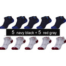 10 Pairs New Spring Summer Cotton Socks Boat Mesh Breathable Men&