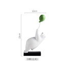 Nordic Creative balloon Polar bear Wall decoration Wall mount Decorative accessories Home living room Background wall hanging
