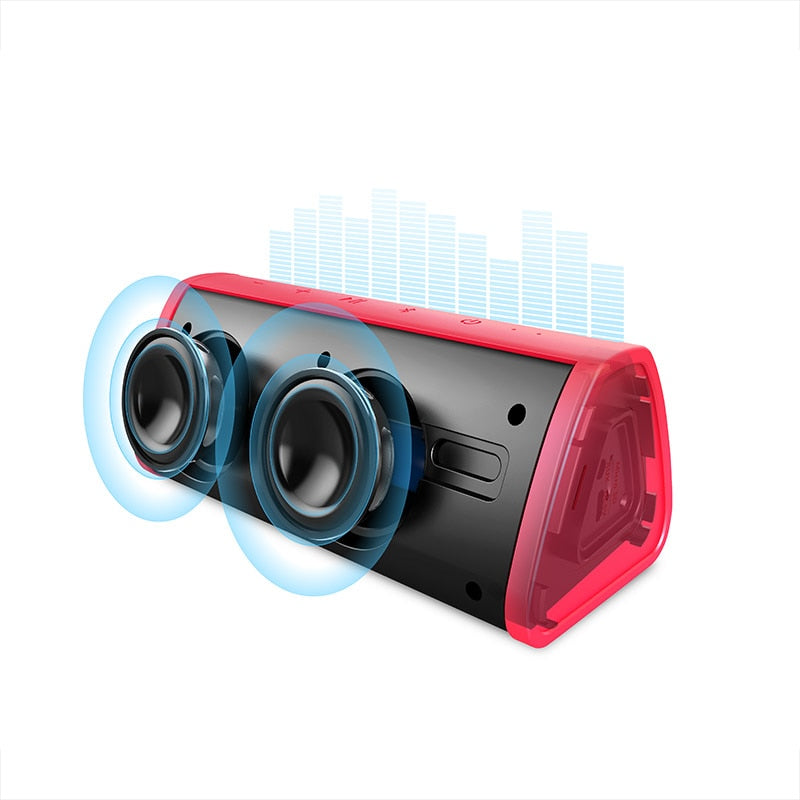 MIFA Red-Graffiti Bluetooth Speaker  Built-in Microphone Stereo Rock Sound Outdoor 10W Portable Wireless Speaker Support TF card