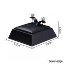 Negro PU cuero joyería anillo pendientes soporte conjunto joyería colgante collar cadena gargantillas pantalla busto brazalete Organzier