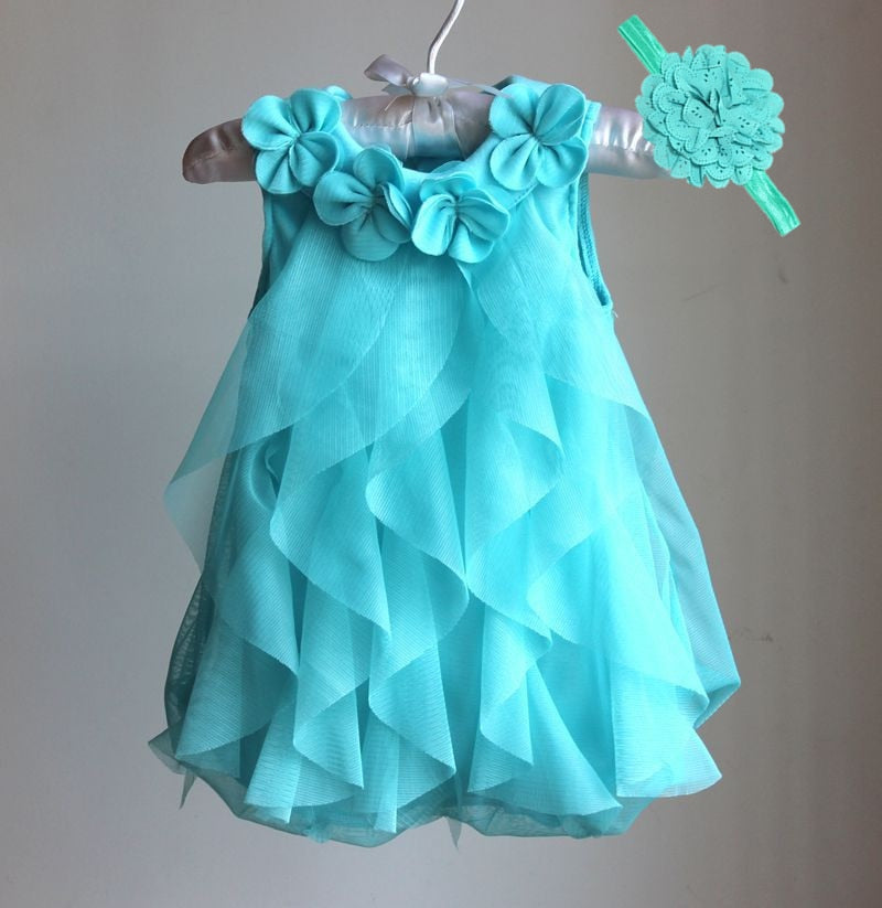 Flowers Kids Girls Dress Toddler Infant Party Summer Chiffon Dresses Princess Baby Clothing 2 Years