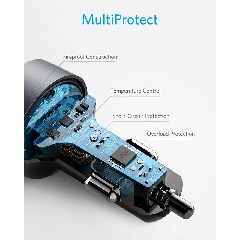 Anker Car Charger USB C 30W 2-Port con 18W Power Delivery y 12W PowerIQ PowerDrive PD 2 con LED para iPad iPhone y más