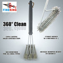 18 inch Grill Cleaning Brush BBQ Tool Grill Brush 3 Stainless Steel Brushes In 1 Cleanin Bbq Accessories Best Cleaner Barbecue