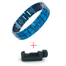 Vivari Herren-Gesundheits-Magnetarmband für Männer, versilbert, reines Titan, magnetische Ionen, Germanium, Far Infar Red Armbänder